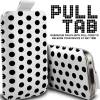 Stylish Pull Up Leather Smart Case Cover Medium - White black dots OEM Stylish Pull Up Leather Smart Case Cover Medium - White black dots OEM